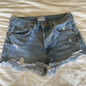 Light wash Agolde Parker shorts